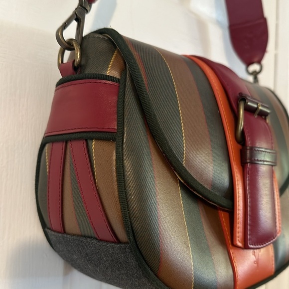 New MAURA COSCIA Luna In Multicolor Calfskin Italian Leather Shoulder Bag - Picture 4 of 11